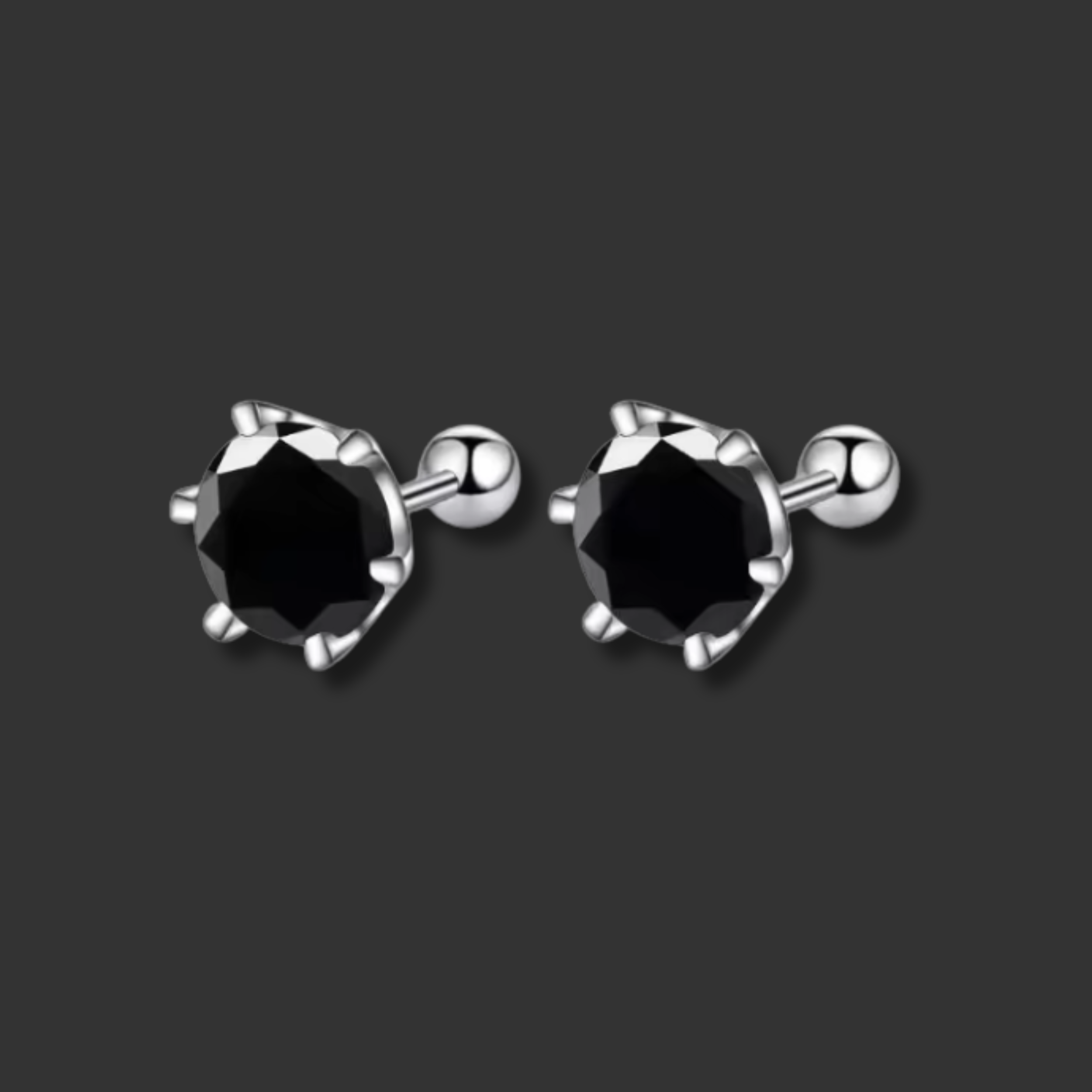 Moissanite Earrings Sterling Silver Round Cut Stud Earrings